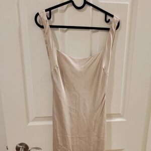 Meshki Satin Cream Dress